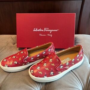 NWT Salvatore Ferragamo Kids Slip-On Sneakers